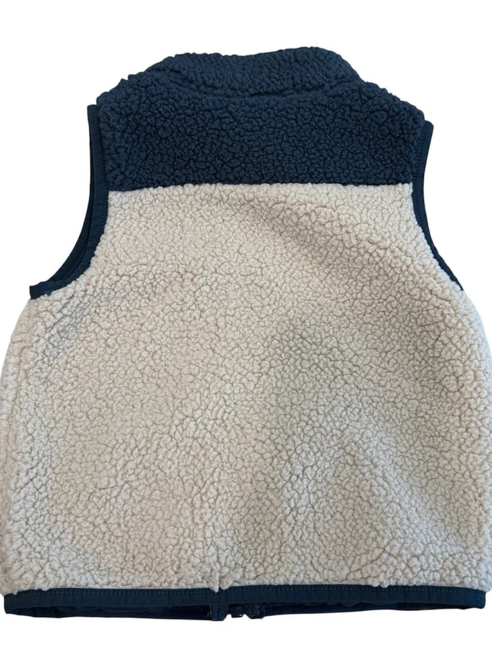 Carter's Navy & Cream Sherpa Vest